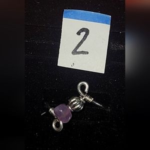 Amethyst wire wrapped rings.